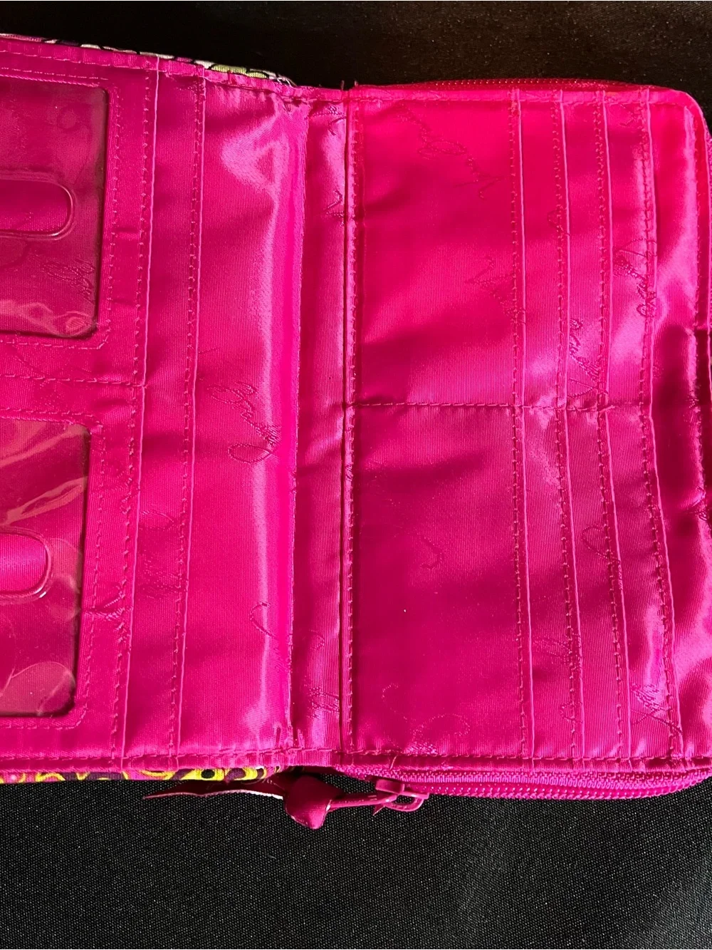 Vera Bradley Pink Purple Paisley Quilted Turn-Lock Wristlet